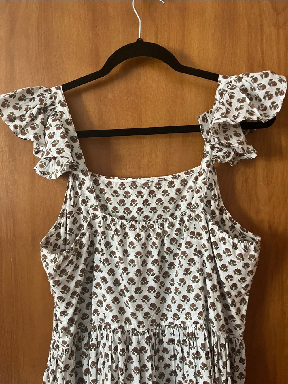 Daughters of India White Floral Ruffle Strap Maxi Dress - Picture 3 of 6